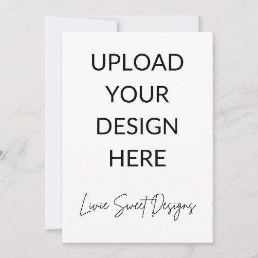 5インチx 7インチポートレートカード 招待状 (正面)