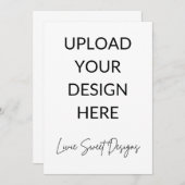 5インチx 7インチポートレートカード 招待状 (正面/裏面)