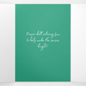 5インチx 7インチ3倍クリスマス紙人形カード#1 三つ折りカード (内部中)