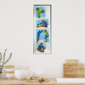 5エクササイズー絵画ストレッチ ポスター (キッチン)