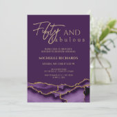 5エレガントと素晴らしい紫の金ゴールド瑪瑙 招待状 (スタンド正面)