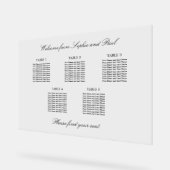 5エレガントテーブル座席表アクリル記号 アクリルサイン (傾斜)