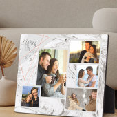 5エレガントフォトコラージュ愛の生活 – 灰色の大理石 フォトプラーク