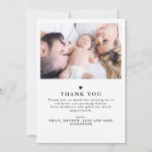 5エレガントモダンフォトベビーシャワーありがとう サンキューカード (裏面)