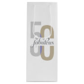 5エレガント位・素晴らしい50誕生日モダン ワインギフトバッグ (正面)