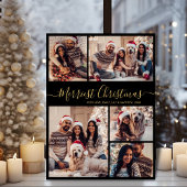 5エレガント写真コラージュメリークリスマス シーズンカード