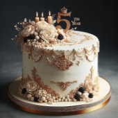 5エレガント周年記念結婚ケーキ