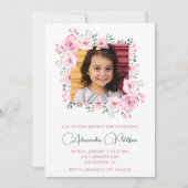 5エレガント歳の誕生日招待状写真Boho 招待状 (正面)
