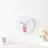 5エレガント&素晴らしい50誕生日 ラウンド壁時計 (ホーム)