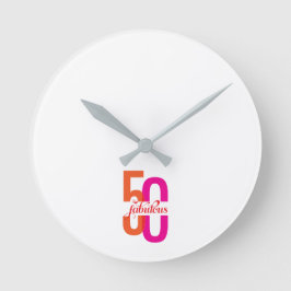 5エレガント&素晴らしい50誕生日 ラウンド壁時計