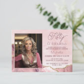 5エレガント&素晴らしい50誕生日 招待状 (スタンド正面)