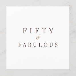 5エレガント&素晴らしい50誕生日 招待状