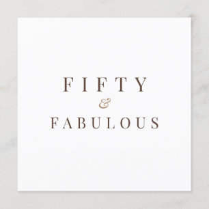 5エレガント&素晴らしい50誕生日 招待状