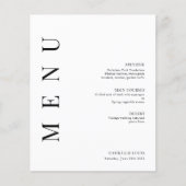 5エレガント x7結婚"のテーブルメニューカードフラットメニュー (正面)