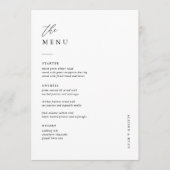 5エレガント x7結婚"のテーブルメニューカードフラットメニュー メニュー (正面)
