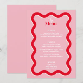 5エレガント x7結婚"のテーブルメニューカードフラットメニュー メニュー