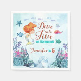 5オレンジマーメイドガールズ5th誕生日 スタンダードカクテルナプキン