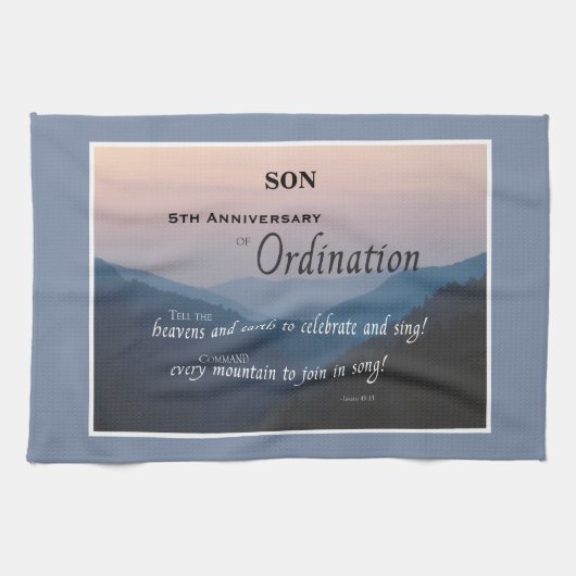 5カスタマイズ周年記念令 キッチンタオル (横)