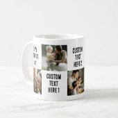 5カスタムフォトパパギフトパーソナライズされた5文字 コーヒーマグカップ (正面左)