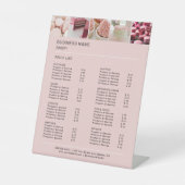 5カスタム枚ベーカリーピンク価格表 台座サイン (正面)
