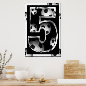 5カスタム番サッカーのポスター ポスター (キッチン)