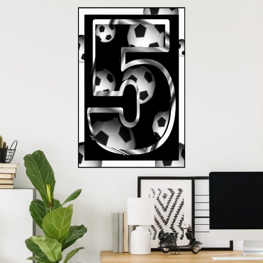 5カスタム番サッカーのポスター ポスター (ホームオフィス)