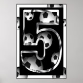 5カスタム番サッカーのポスター ポスター (正面)