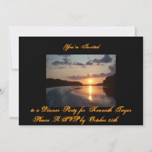 5カスタムx7ディナーパーティの招待状の発表 招待状 (正面)