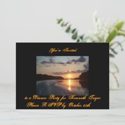 5カスタムx7ディナーパーティの招待状の発表 招待状 (スタンド正面)