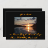 5カスタムx7ディナーパーティの招待状の発表 招待状 (正面/裏面)