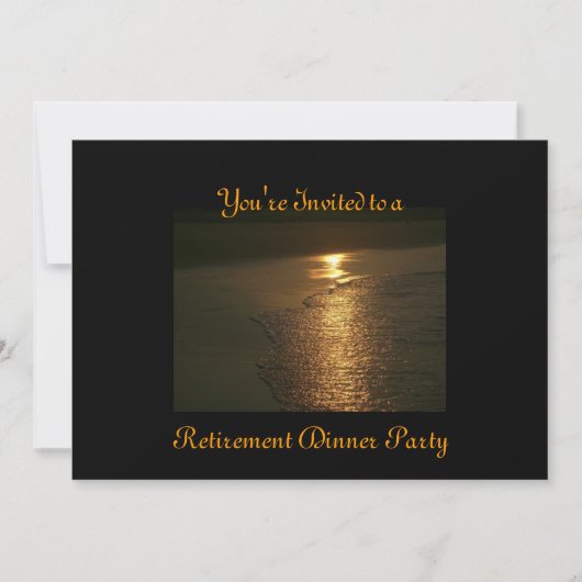 5カスタムx7リタイアメントディナー招待状リサイクル 招待状 (正面)