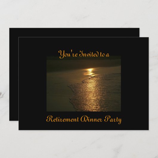 5カスタムx7リタイアメントディナー招待状リサイクル 招待状 (正面/裏面)