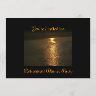 5カスタムx7リタイアメントディナー招待状リサイクル 招待状