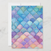 5カラフル人魚5誕生日に飛び込む 招待状 (裏面)