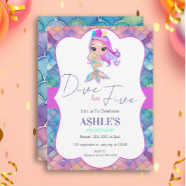 5カラフル人魚5誕生日に飛び込む 招待状