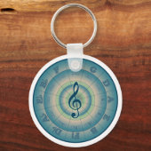 5カラフル分の円 キーホルダー (正面)