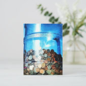 5ガロ救ンの水差しポストカードのマネーコイン ポストカード (スタンド正面)