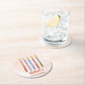 5キャンドルキッズ5誕生日 ラウンドペーパーコースター (インサイチュ)