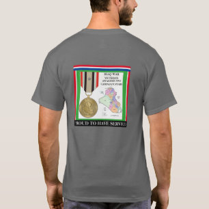 5キャンペーンスターイラク戦争退役軍人 Tシャツ