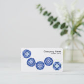 5ギアII – ネイビーブルーとホワイト 名刺 (スタンド正面)