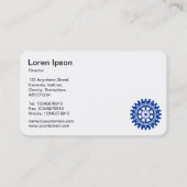 5ギアII – ネイビーブルーとホワイト 名刺 (裏面)