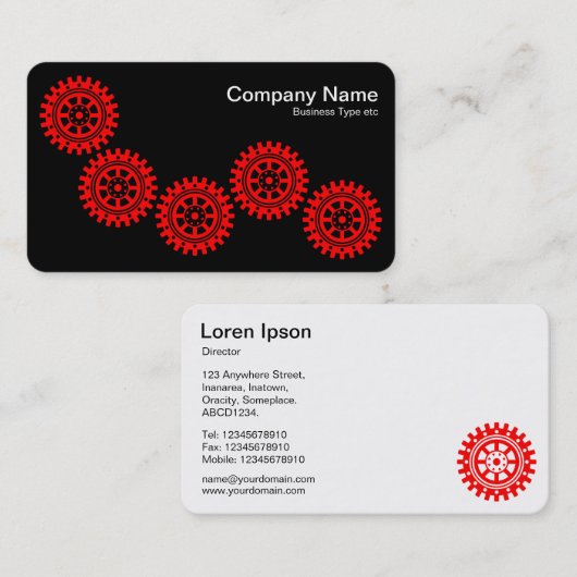 5ギアII – 赤と黒 名刺 (正面/裏面)
