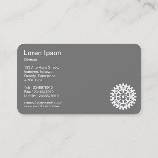 5ギアII - White on Ruby Red - Gray Back 名刺 (裏面)