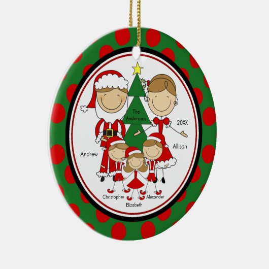 5クリスマスのオーナメントのかわいい棒の姿の系列 セラミックオーナメント (右)