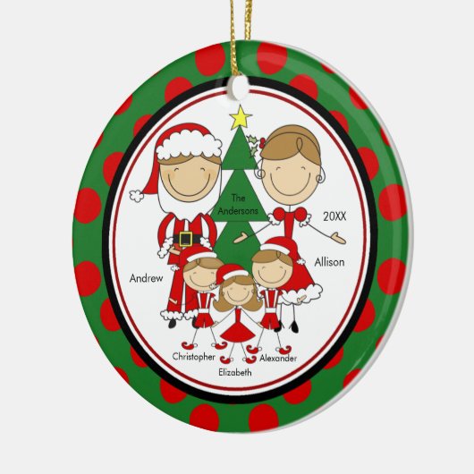 5クリスマスのオーナメントのかわいい棒の姿の系列 セラミックオーナメント (左)