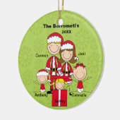 5クリスマスの雪片のオーナメントの棒の系列 セラミックオーナメント (左)