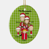 5クリスマスオーナメントの家族 セラミックオーナメント (右)