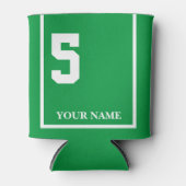 5グリーン、白馬鞍毛布カスタム 缶クーラー (正面)