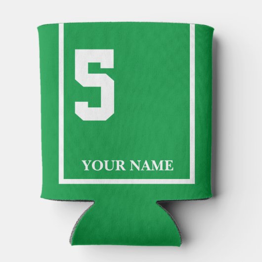 5グリーン、白馬鞍毛布カスタム 缶クーラー (裏面)