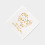 5コイフィッシュカルプany年齢誕生日 箔ナプキン (右)